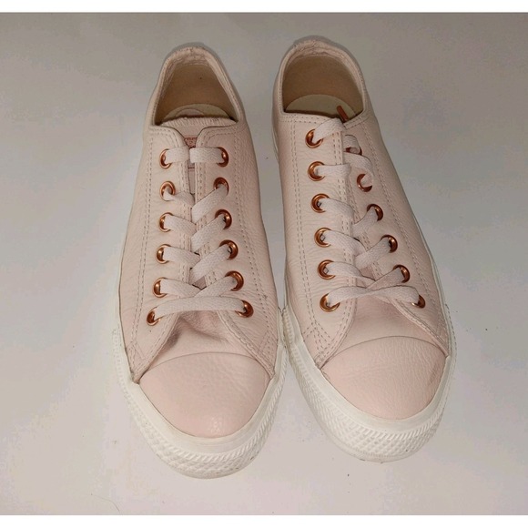 Converse All Star Lace Up Leather Sneaker Size W8/M6 Cap Toe Pink Streetwear - Picture 2 of 9